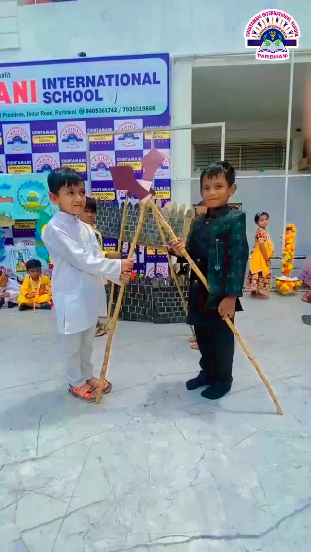 Children in costume taking part in a Janmashtami performance at CIS